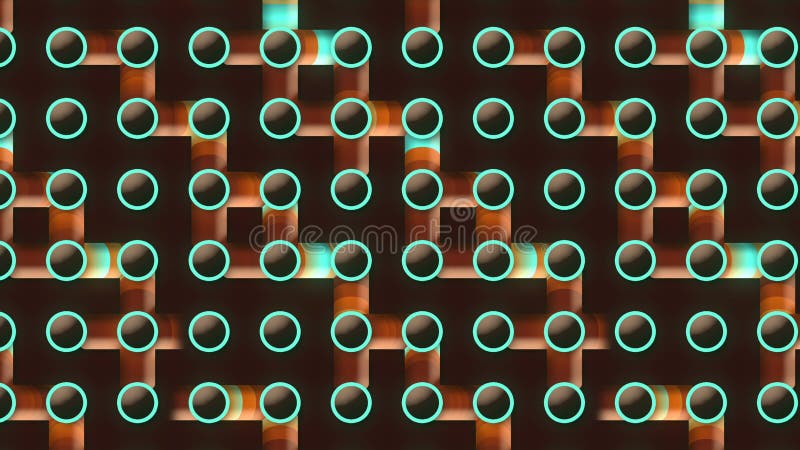 Cartoon maze geometric background. 3d rendering digital animation 4K UHD stock illustration