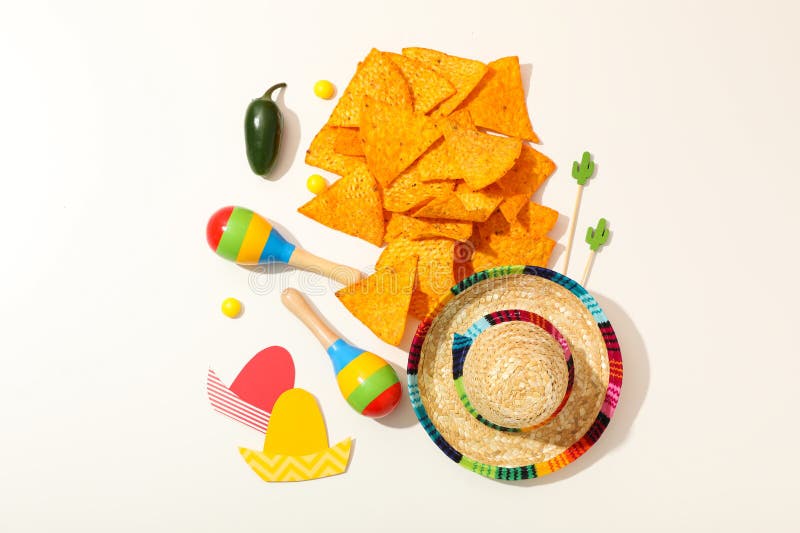 Composition for Cinco De Mayo Mexican National Holiday Stock Image