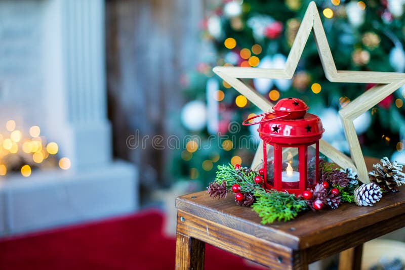 Composition des décorations de Noël images stock Composition des décorations de Noël images stock
