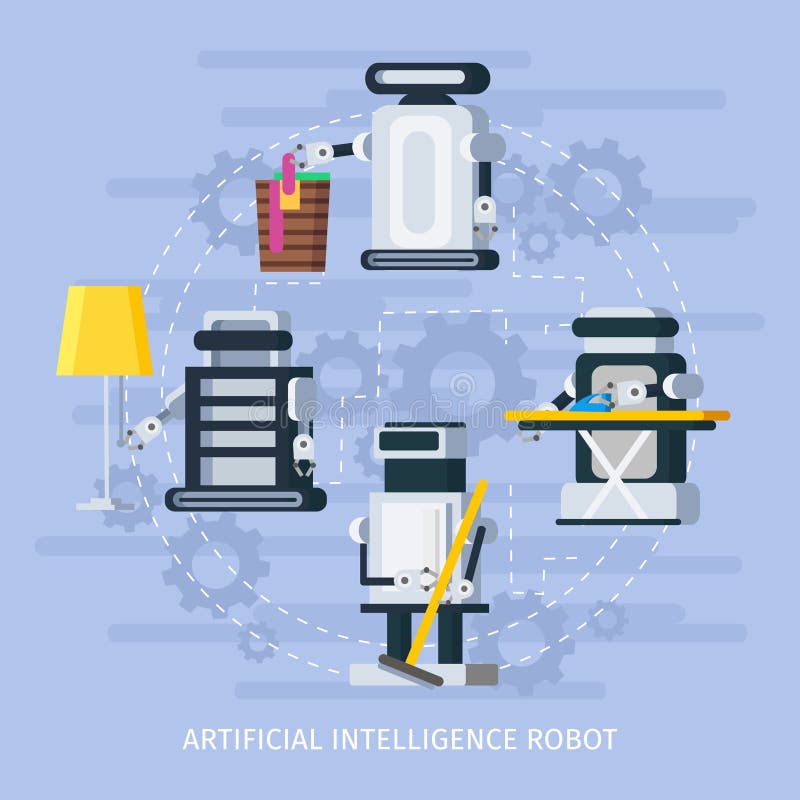 Composition en intelligence artificielle illustration stock Composition en intelligence artificielle illustration stock