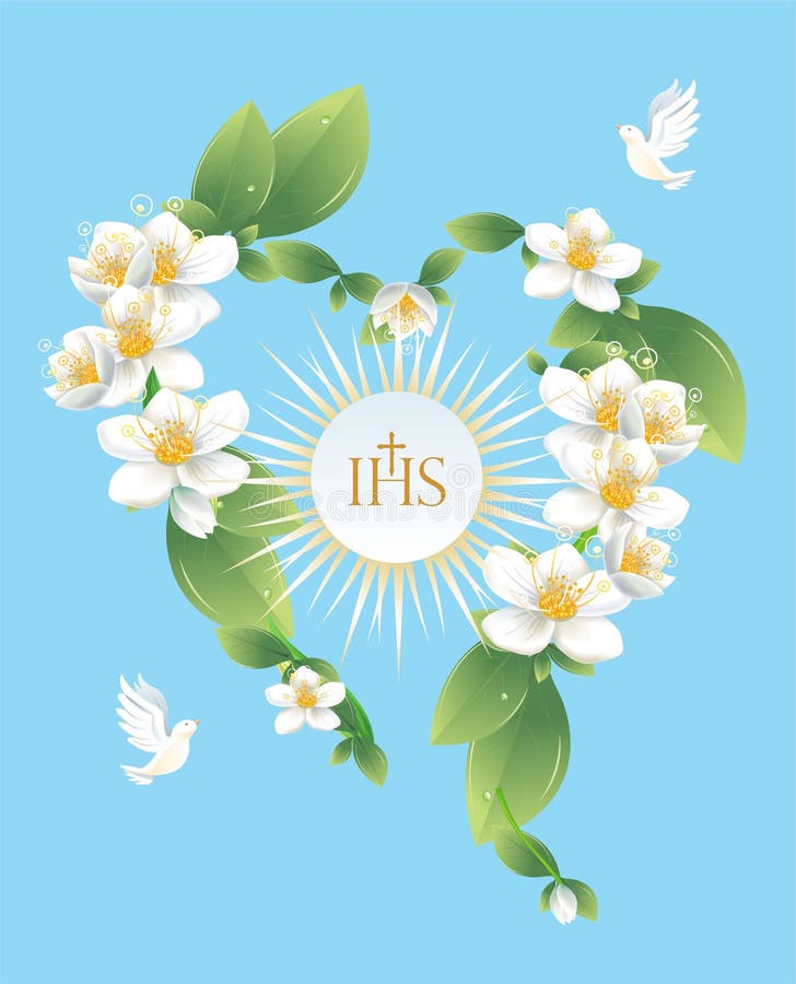 First Holy Communion vector illustration