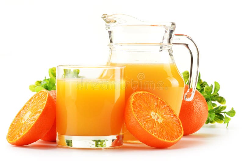 Jug Of Orange Juice With Glass Stock Image Image of nutritious