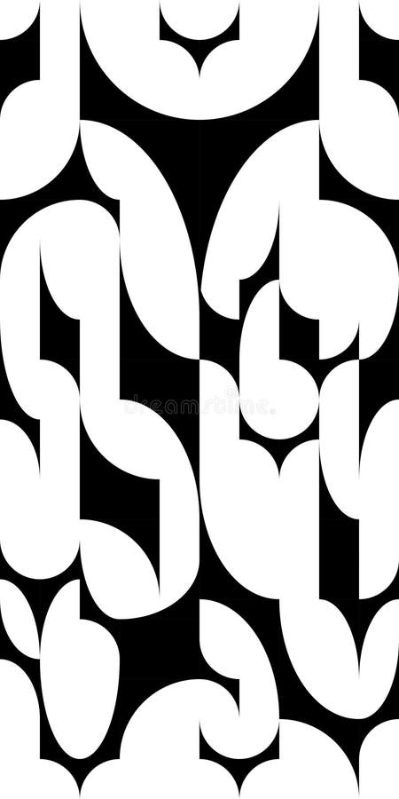 Composition graphique en noir et blanc de formes simples en grille modulaire. Modèle Bauhaus conception minimale. Vecteur illustration de vecteur