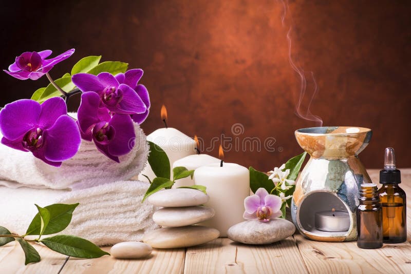 Wellness environment with jasmine and orchid essential oils