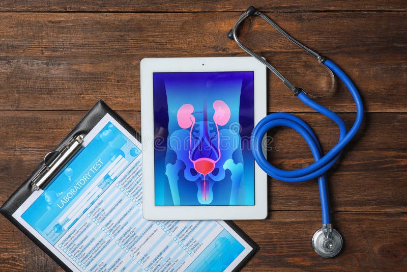 Composition plate en configuration avec le comprimé, stéthoscope image libre de droits Composition plate en configuration avec le comprimé, stéthoscope image libre de droits