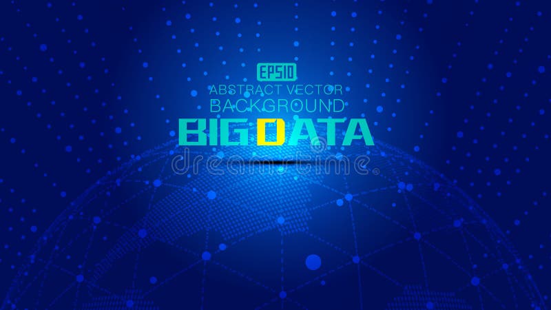 Composition Of Radiation, Dotted Lines Big Data Technology Vector