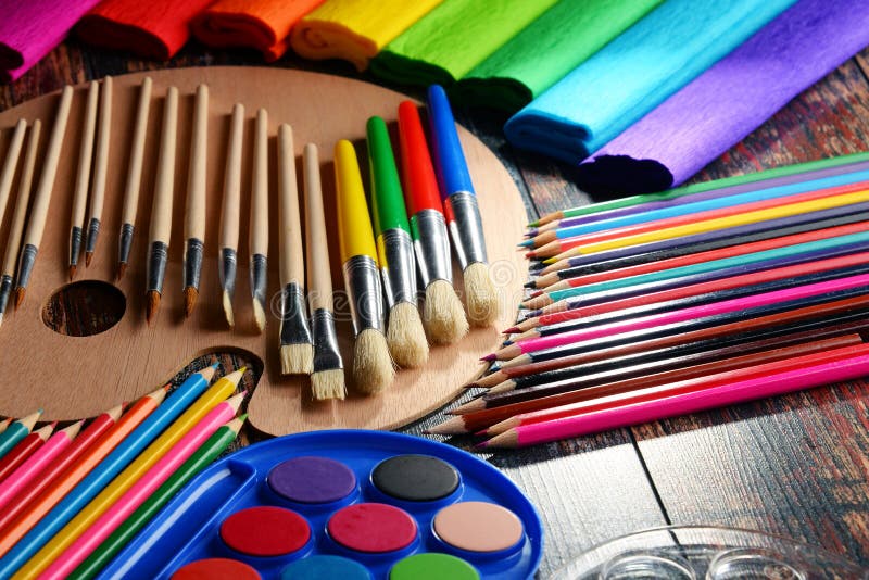 Accessories for painting stock photo. Image of graphics 10512996