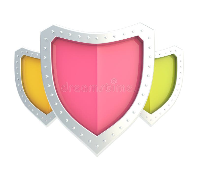 Pink and silver shield stock vector. Illustration of purple 25154190