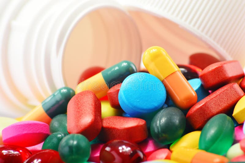 Variety of drug pills stock photo. Image of indoor, capsules 29827276