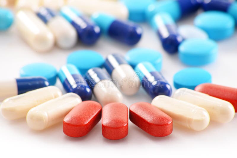 Variety Of Drug Pills And Dietary Supplements Stock Photo Image of