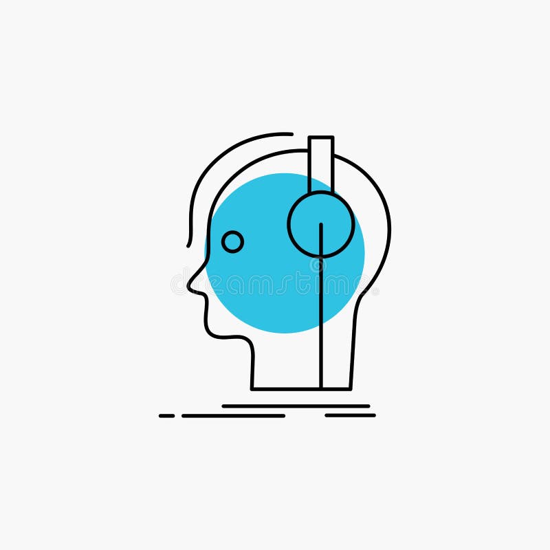Compositor, auriculares, m? sico, productor, l? nea icono de los sonidos libre illustration