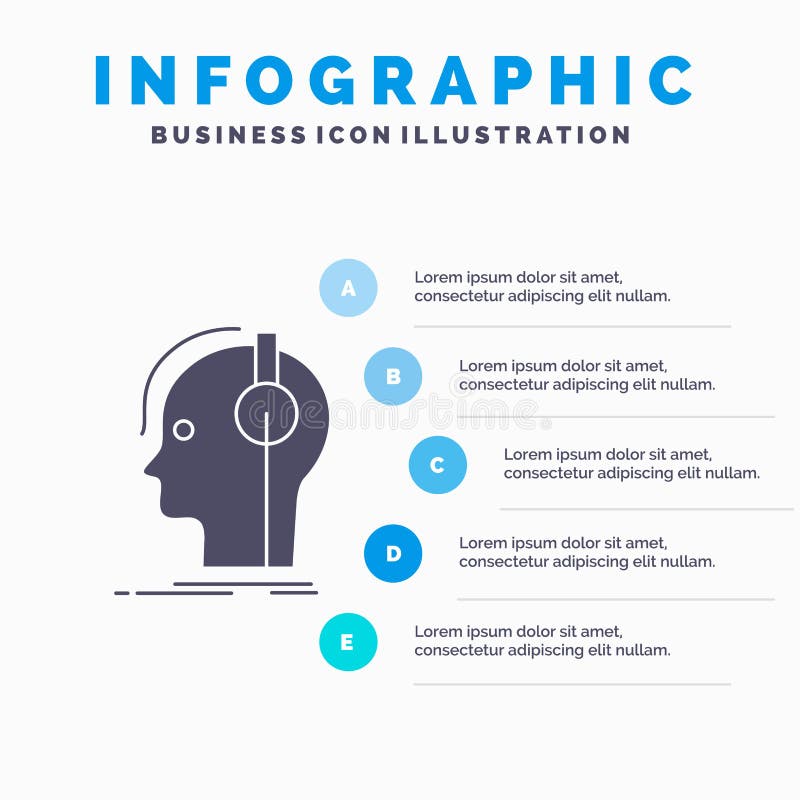 Compositor, auriculares, m? sico, productor, plantilla de Infographics del sonido para la p? gina web y presentaci? n Icono gris del libre illustration