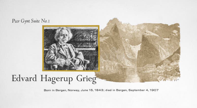 Compositore norvegese Edvard Hagerup Grieg