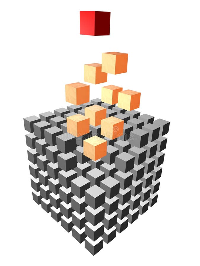 composizione 3d dei cubi illustrazione di stock composizione 3d dei cubi illustrazione di stock