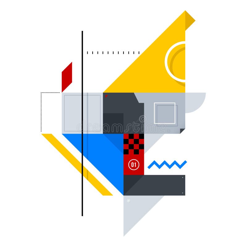 Composizione astratta delle forme semplici illustrazione vettoriale Composizione astratta delle forme semplici illustrazione vettoriale