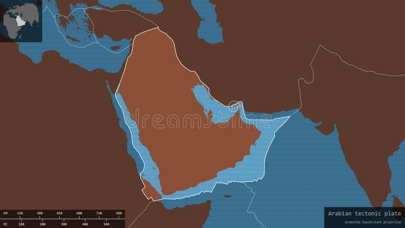 Composizione della piastra tettonica araba. motivo royalty illustrazione gratis
