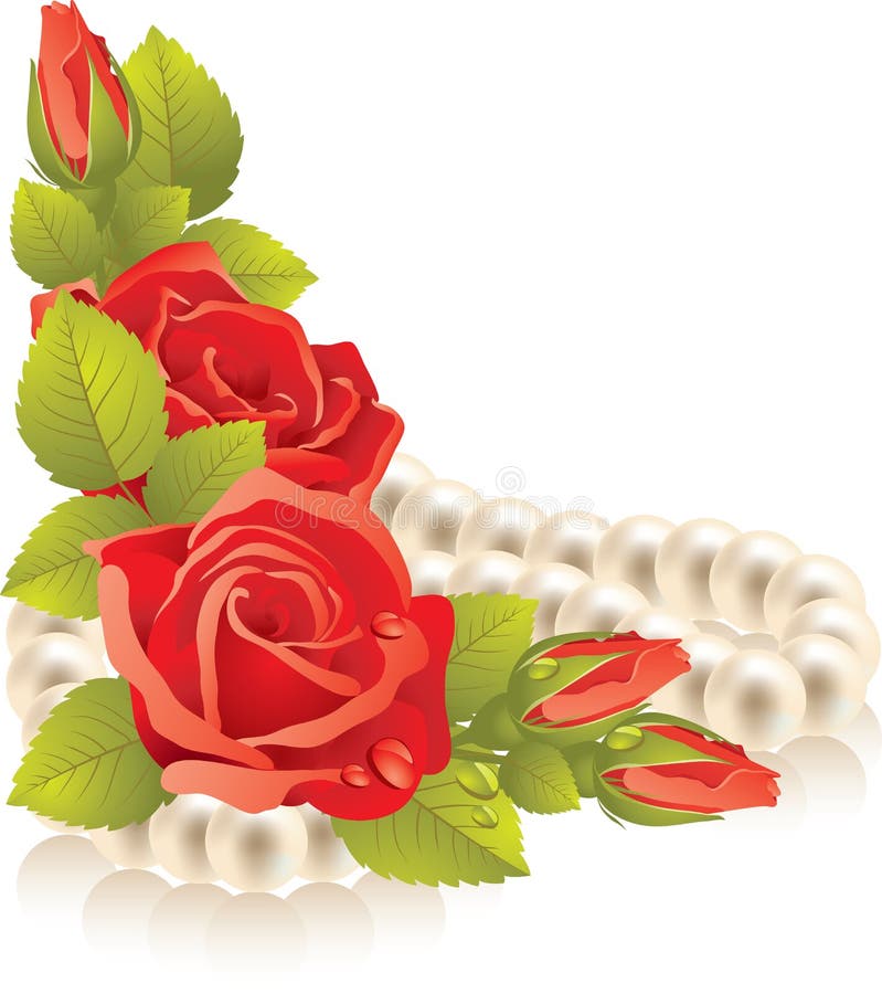 Composizione di rosa in colore rosso royalty illustrazione gratis Composizione di rosa in colore rosso royalty illustrazione gratis