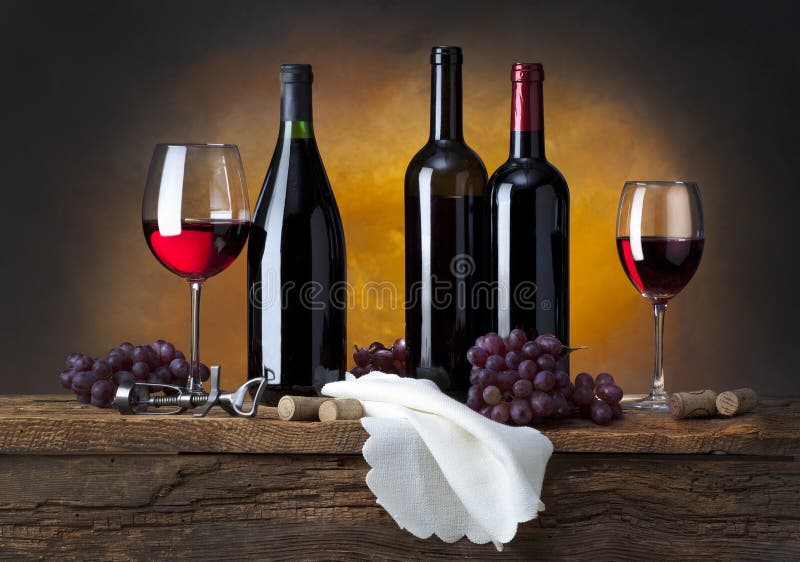 Composizione nel vino fotografie stock libere da diritti Composizione nel vino fotografie stock libere da diritti
