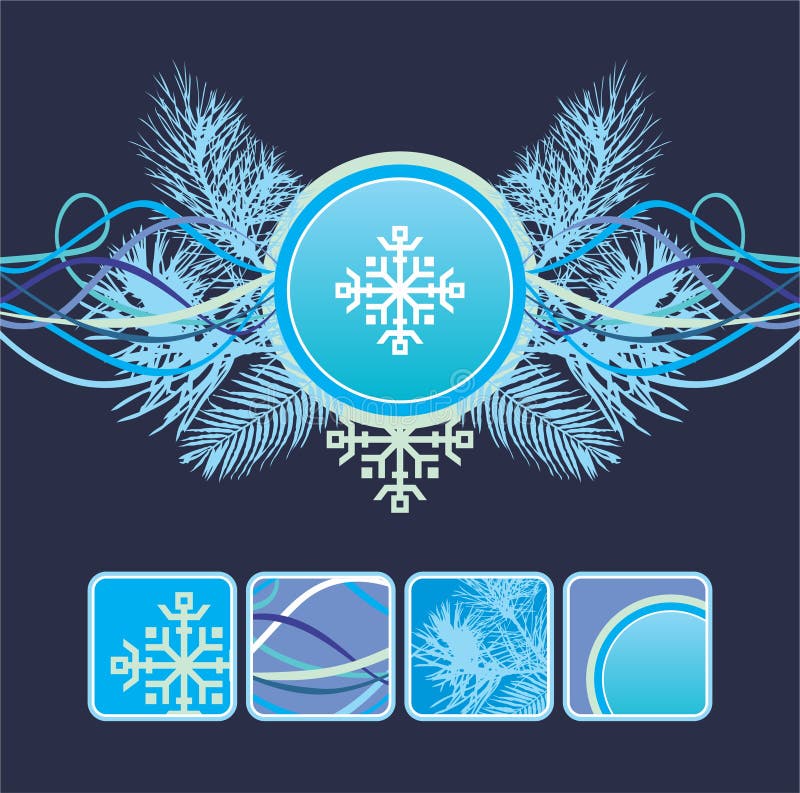 Composizione orizzontale in inverno illustrazione di stock
