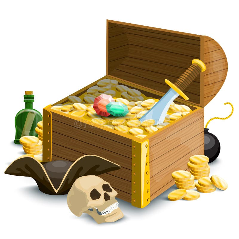 Composição com acessórios dos piratas ilustração royalty free Composição com acessórios dos piratas ilustração royalty free