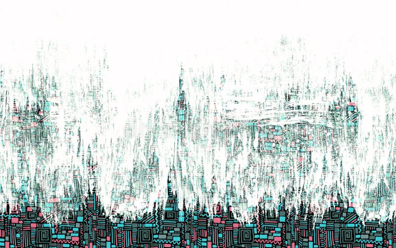 Composição digital multicolorido de arte pop pontilhada moderna com linhas, pontos e tijolos ilustração stock Composição digital multicolorido de arte pop pontilhada moderna com linhas, pontos e tijolos ilustração stock