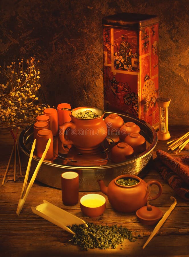 Tea composition in warm color. Tea composition in warm color