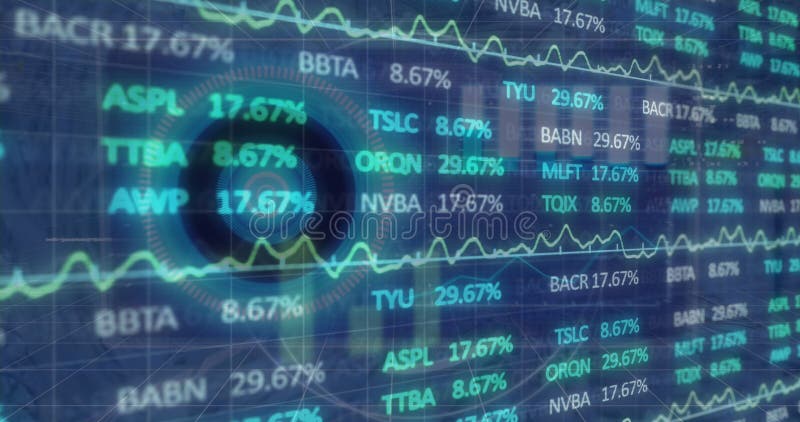 Composição do tratamento de dados financeiros com âmbitos fotos de stock royalty free