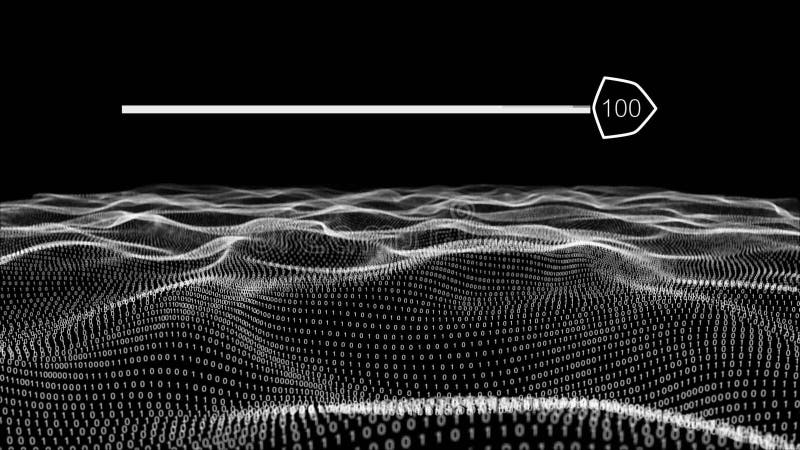 Composé de Digital de charger les vagues binaires illustration libre de droits
