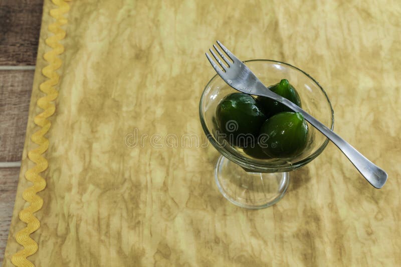Compote of Green Figs, a Delicious Dessert Stock Image Image of