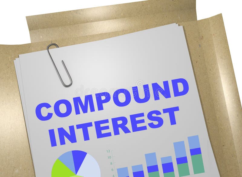 Compounding Interest Graph stock illustration. Illustration of success