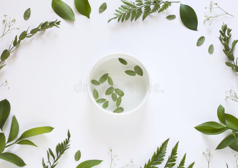 Compoziția florală de vară cu ceai din plante în centru. stock images