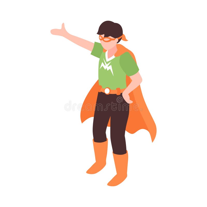 Compoziție costum super-erou royalty free illustration