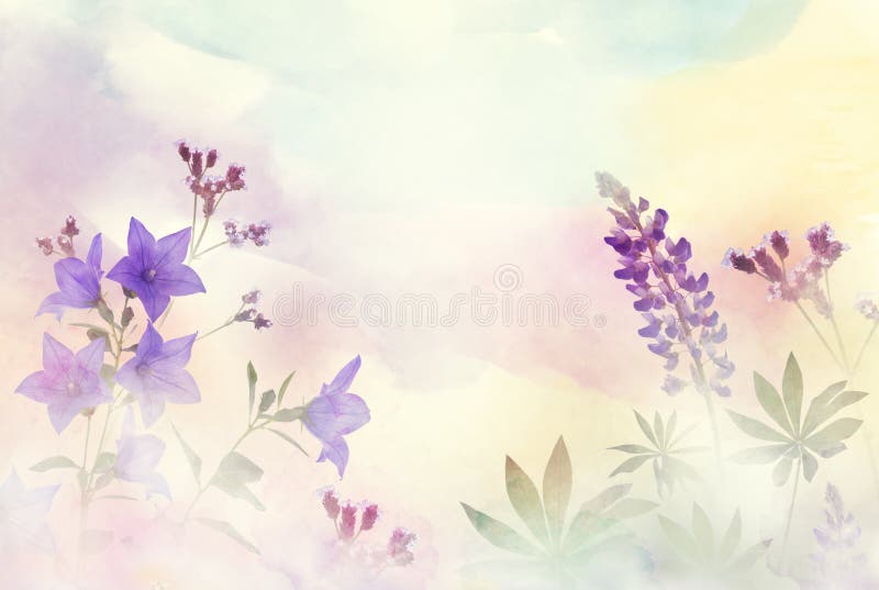 Compoziție florală de primăvară cu flori colorate pe fond pastelat ușor royalty free stock images