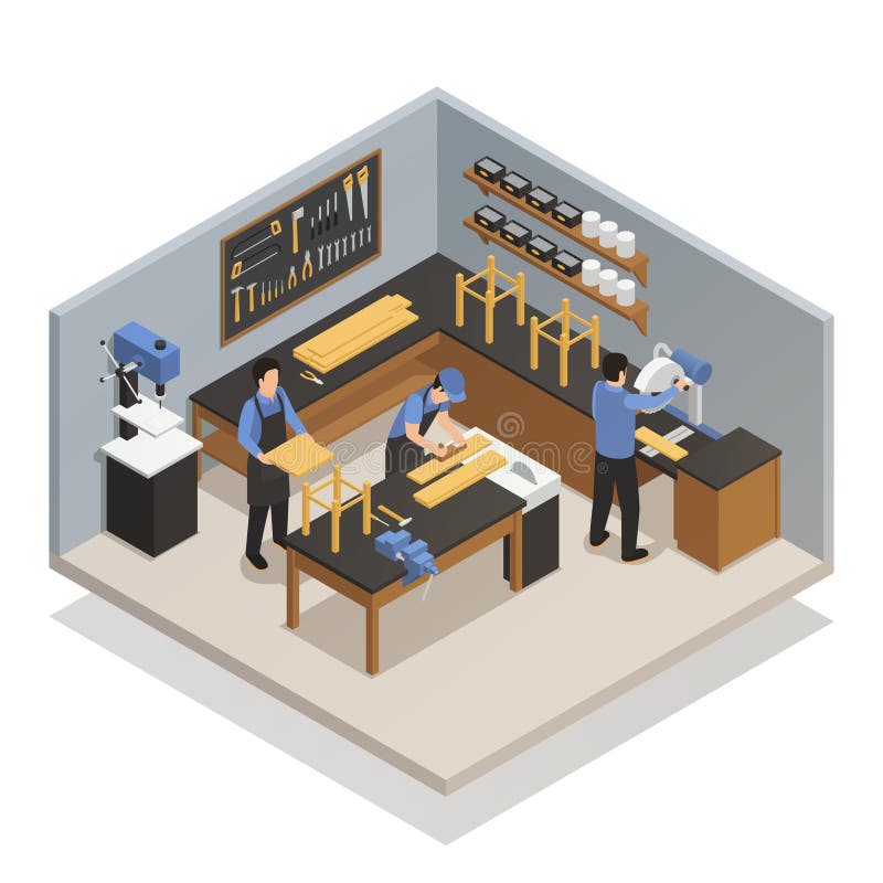 Compoziție izometrică vector illustration