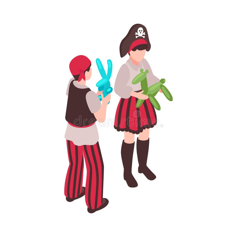 Compoziție piraților animatori stock illustration