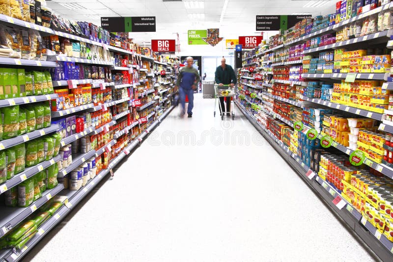 Compras no supermercado imagens de stock