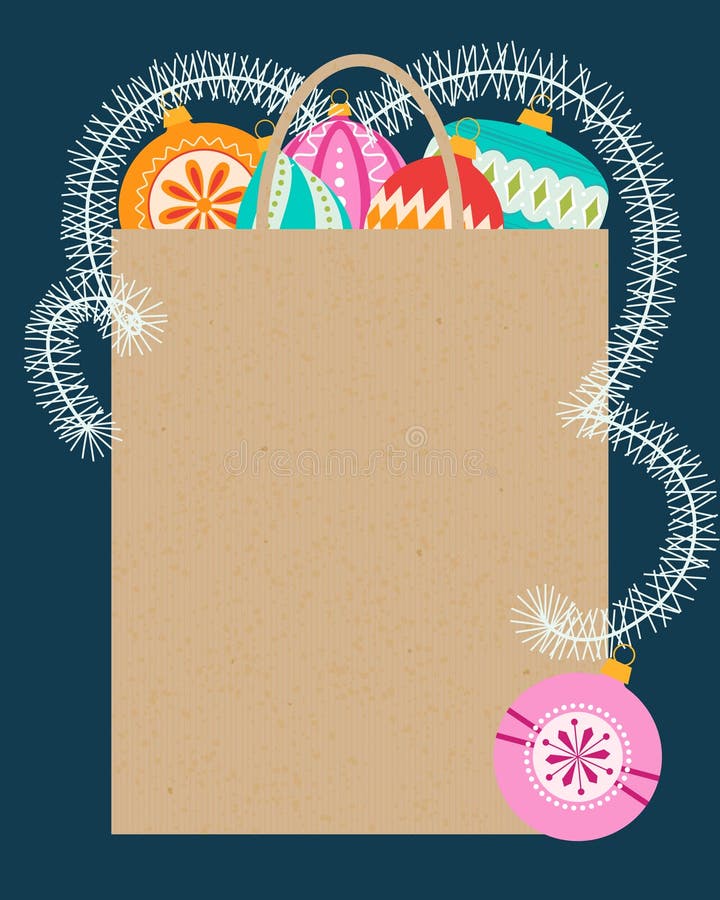 Compras de la Navidad, idea para su diseño libre illustration Compras de la Navidad, idea para su diseño libre illustration