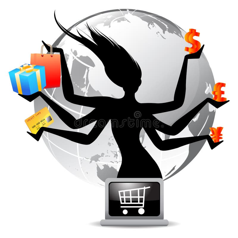 Compra online ilustración del vector