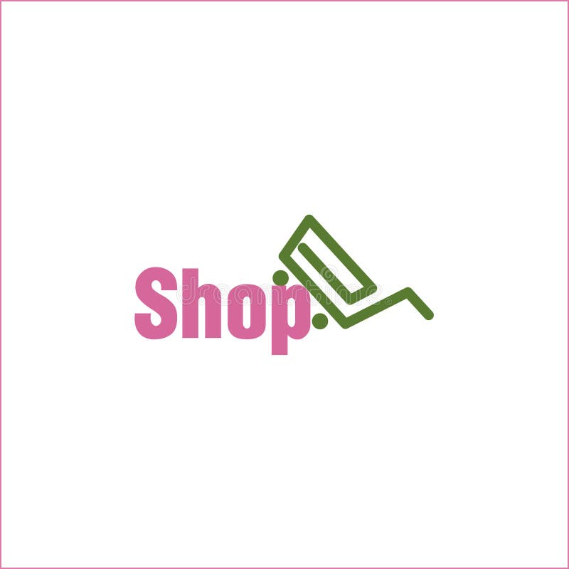 Compras en línea del logotipo del icono de la carta de la tienda stock de ilustración Compras en línea del logotipo del icono de la carta de la tienda stock de ilustración