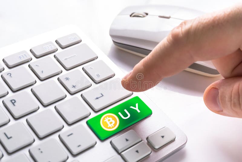 Compre el botón de la moneda del bitcoin