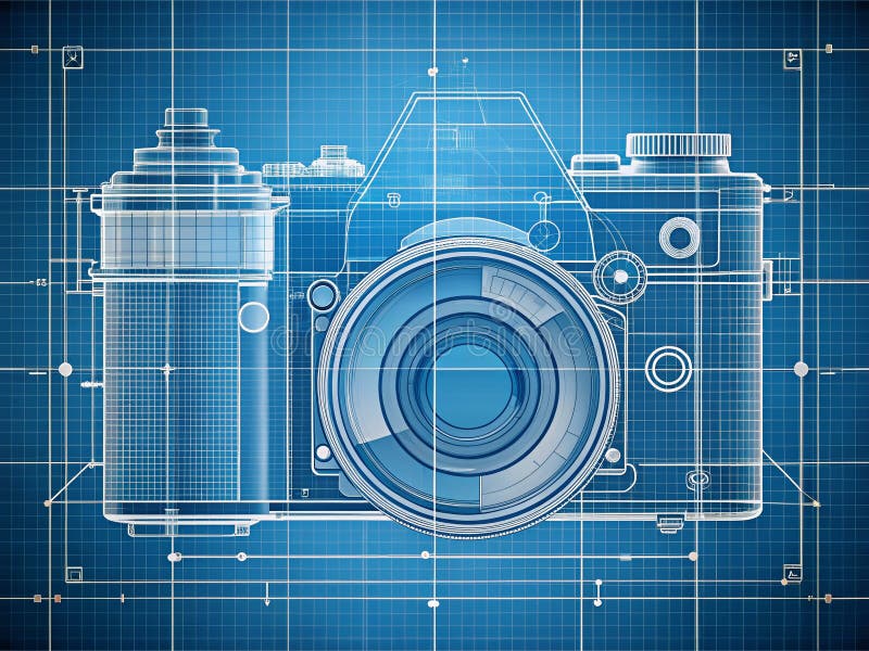 Comprehensive Camera Blueprint Unveiling the Engineering Design Rule of Thirds Composition Principles Behind a vector illustration