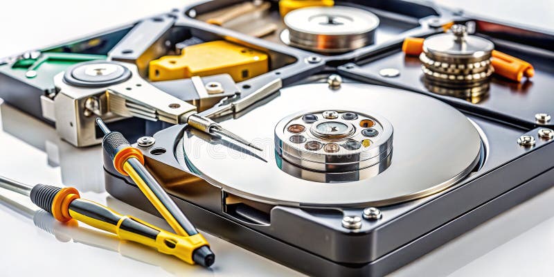 Comprehensive Guide to Hard Drive Repair Tools Components and Troubleshooting Techniques for Internal and External vector illustration