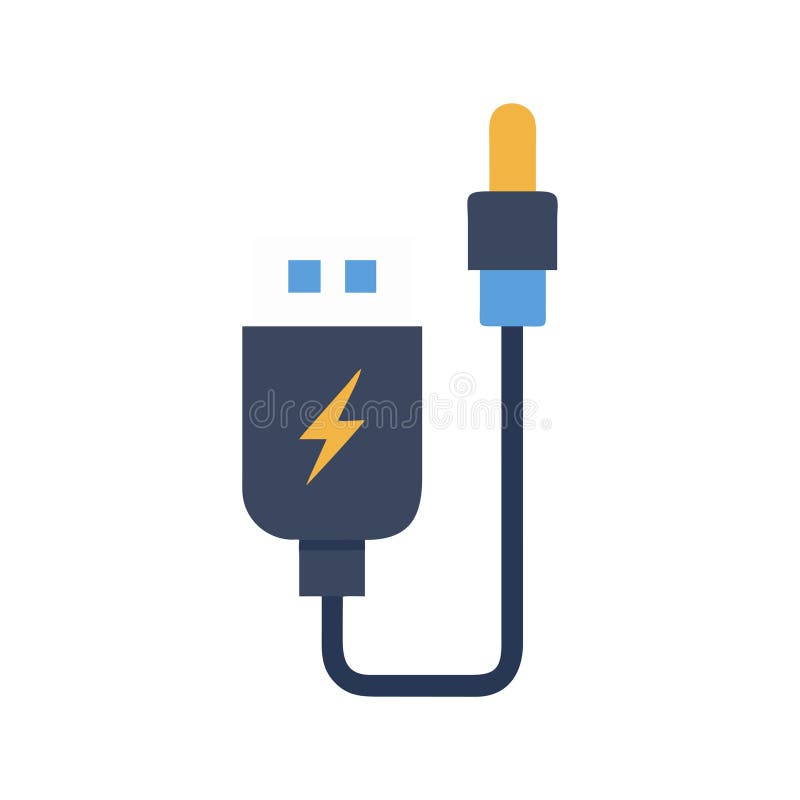Comprehensive Lightning Cable Icon for Devices royalty free illustration