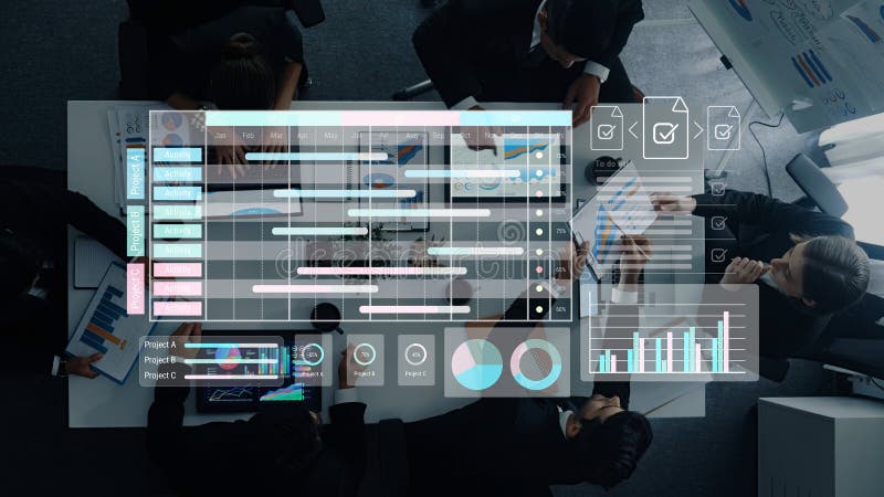 Comprehensive project management and analytics dashboard Parse stock images