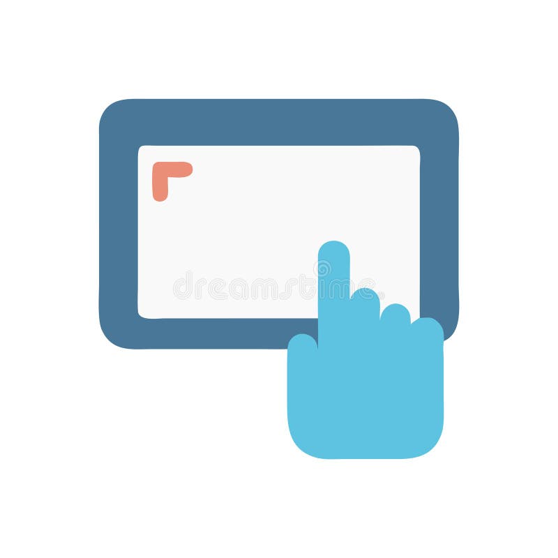 Comprehensive Touchpad Icon for Technology Solutions stock illustration