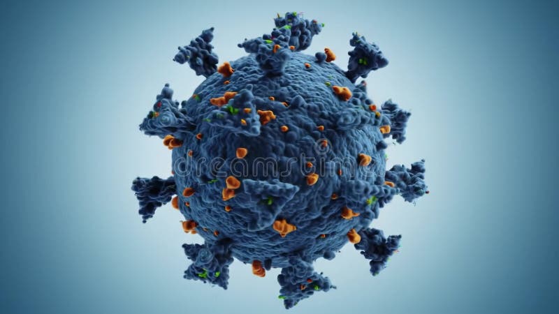 Comprendre la structure et la fonction d'un virus par l'animation numérique et l'illustration scientifique illustration stock