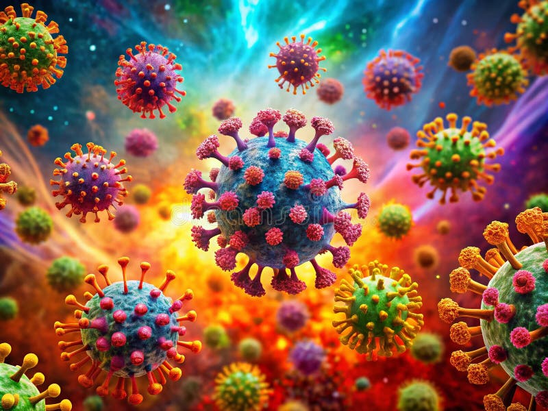 Comprendiendo la Propagación Global de Enfermedades Infecciosas: Una Representación Visual de la Transmisión de Virus y Patrones E stock de ilustración