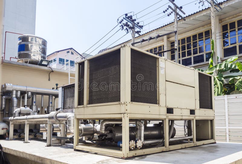 Compressor Unit of Air Conditioner Stock Photo Image of cooler