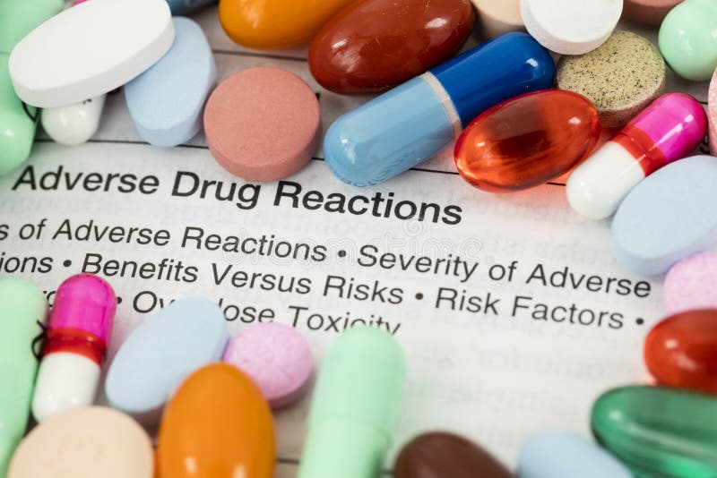 Comprimidos das reações de droga adversas