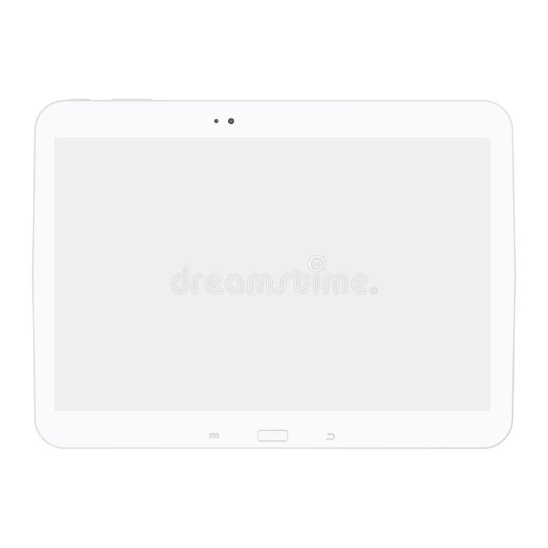 Comprimé horizontal blanc avec un vecteur grisâtre eps10 d'écran Comprimé blanc avec l'icône grise d'écran illustration libre de droits Comprimé horizontal blanc avec un vecteur grisâtre eps10 d'écran Comprimé blanc avec l'icône grise d'écran illustration libre de droits